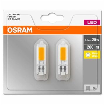 2 STUKS OSRAM LED G9 2W 2700K Ø1.35X5CM NIET DIMBAAR