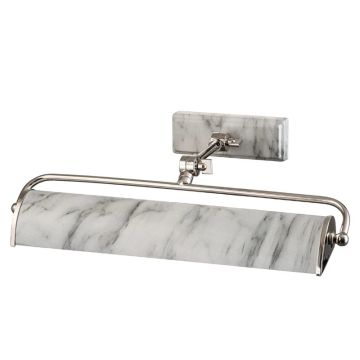 Elstead Lighting LED Schilderijverlichting Winchfield | 2X E14 Max 40W | Dimbaar | Polished Nickel & White Marble Effect