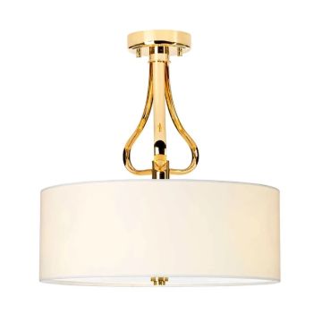 Elstead Lighting LED Badkamerarmatuur Falmouth | 3W 3000K 900Lm 830 | IP44 | Dimbaar | French Gold/ White Shade