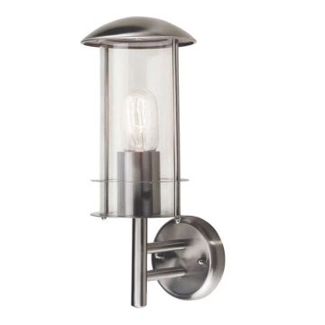 Elstead Lighting LED Wand Buitenlamp Bruges | 1X E27 Max 60W | IP44 | Dimbaar | Stainless Steel