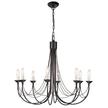 Elstead Lighting LED Kroonluchter | 8X E14 Max 60W | Dimbaar | Black