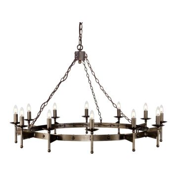 Elstead Lighting LED Kroonluchter | 12X E14 Max 60W | Dimbaar | Old Bronze