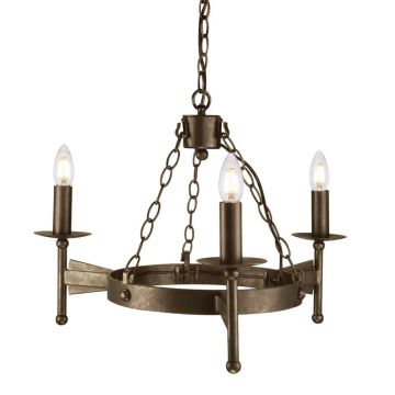 Elstead Lighting LED Kroonluchter | 3X E14 Max 60W | Dimbaar | Old Bronze