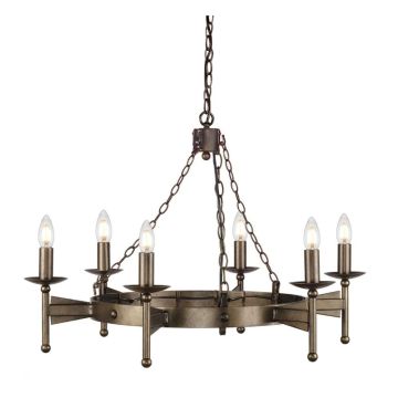 Elstead Lighting LED Kroonluchter | 6X E14 Max 60W | Dimbaar | Old Bronze