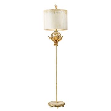 Flambeau Staande LED Lamp Trellis | 1X E27 Max 60W | Putty Patina & Silver Leaf