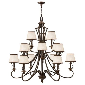Hinkley LED Kroonluchter | 15X E14 Max 40W | Dimbaar | Olde Bronze