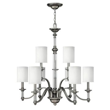 Hinkley LED Kroonluchter | 9X E14 Max 40W | Dimbaar | Brushed Nickel
