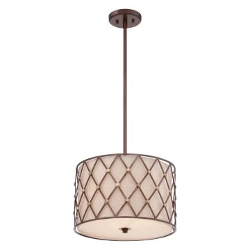 Quoizel LED Hanglamp Brown Lattice | 3X E27 Max 100W | Dimbaar | Copper Canyon