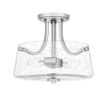 Quoizel LED Plafondlamp Hollister | 2X E27 Max 60W | Dimbaar | Polished Nickel