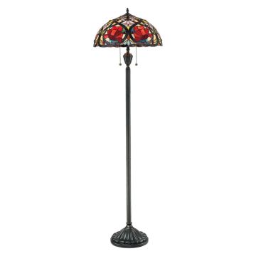 Quoizel Staande LED Lamp Larissa | 2X E27 Max 60W | Vintage Bronze