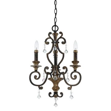Quoizel LED Kroonluchter | 3X E14 Max 60W | Dimbaar | Heirloom