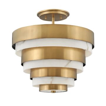 Hinkley LED Plafondlamp Echelon | 3X E14 Max 40W | Dimbaar | Heritage Brass