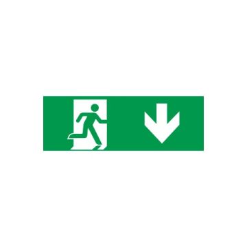 Prolumia Noodverlichting Pictogram | Nooduitgang sticker - Omlaag, t.b.v. LED Pro-Portal serie | 40010041