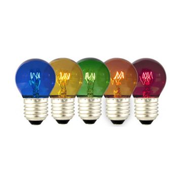 Calex E27 Party Gloeilampen 5x | 15W Gekleurd | Dimbaar