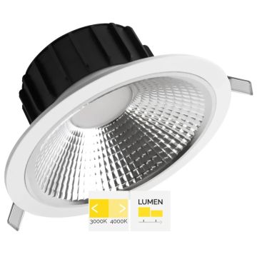 Megaman LED Downlighter Ø200mm | 23W 3000K/4000K 1670Lm/2400lm 830/840 | IP44