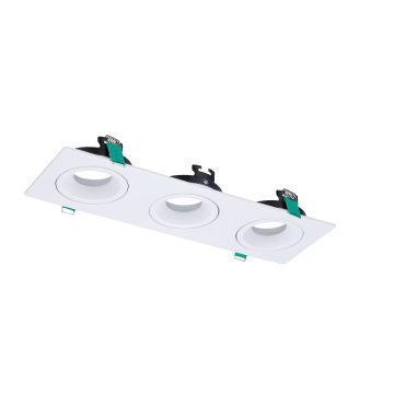 Sylvania 0005312 Ludospot 50 Housings LUDOSPOT 50 H SR X3 C WHT LUDOSPOT 50 HOUSING SQUARE RECT X3 CARDAN WHT