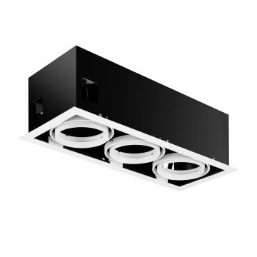 Sylvania 0005341 Ludospot 111 Housings LUDOSPOT 111 H SR X3 CARDN WHT LUDOSPOT 111 HOUSING SQUARE RECT X3 CARDAN WHT