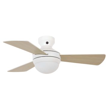 Beacon Airlie Hugger Plafondventilator 92cm White/Eik 512309