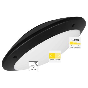 Megaman LED Opbouwarmatuur Ø300mm | 22W 3000K/4000K 1000lm 830/840 | IP66 | MM10369
