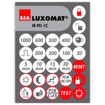 BEG Luxomat Onderdeel | IR afstandsbediening PD-1C Plafondmontage -