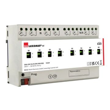 BEG Luxomat Schakelactor | Stroommeting DIN-rail montage grijs IP20 KNX 8Kanaal