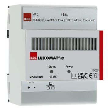 BEG Luxomat Meld-/bediening Bussysteem | Visualisatie / applicatiecontroller KNX DIN-rail montage grijs IP20