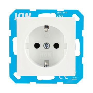 Ion Industries Wandcontactdoos | RA met Aanraakbeveiliging V1/J1 Alpin Wit