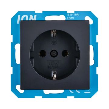 Ion Industries Wandcontactdoos | RA V1/J1 Mat Zwart