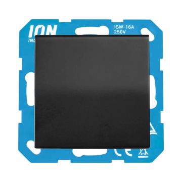 Ion Industries Wandcontactdoos | RA met Klapdeksel IP44 V1/J1 Mat Zwart
