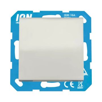 Ion Industries Wandcontactdoos | RA met Klapdeksel en Aanraakbeveiliging V1/J1 Mat Alpin Wit