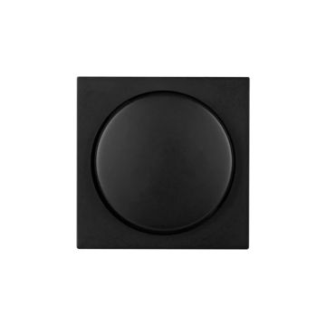 Ion Industries Centraalplaat | Dimmerknop Enkelvoudig V1/J1 Mat Zwart | IP20