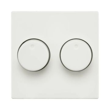 Ion Industries Centraalplaat | Dimmerknop Duo V1/J1 Mat Alpin Wit | IP20