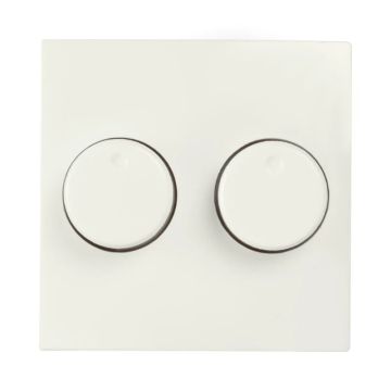 Ion Industries Centraalplaat | Dimmerknop Duo E1 Mat Alpin Wit | IP20