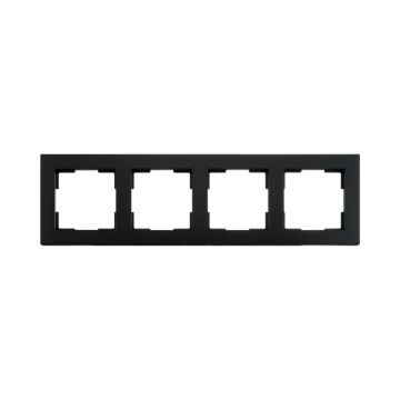 Ion Industries Afdekraam | 4-voudig V1 Mat Zwart | IP20