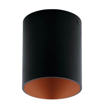 Eglo Plafondlamp | POLASSO PRO | GU10 Ø100 zwart-koper 8W IP20