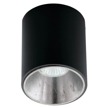 Eglo Plafondlamp | POLASSO PRO | GU10 Ø100 zwart-zilver 8W IP20