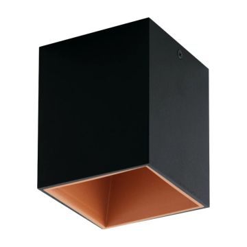 Eglo Plafondlamp | POLASSO PRO | GU10 100x100 zwart-koper 8W IP20