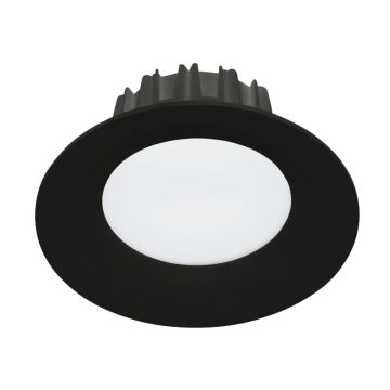 Eglo Inbouwspot | 'TREVIGLIO' LED Ø98 3000K zwart | IP44