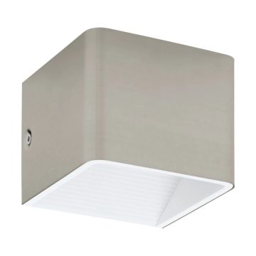 Eglo Wandlamp | SANIA 3 | LED L-120 3000K nikkel-mat/wit 5.5W IP20