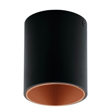 Eglo Plafondlamp | POLASSO PRO | LED 3000K Ø100 zwart-koper 3.3W IP20