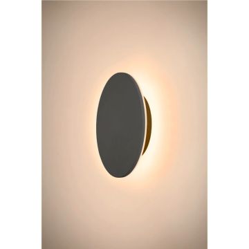 SLV LED Wandlamp | 15W 2700K/3000K 1260lm 827/830 | IP65 Dimbaar Zwart | RING