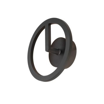 SLV LED Wandlamp | 10W 3000K 950lm 830 | IP65 Dimbaar Zwart | RING