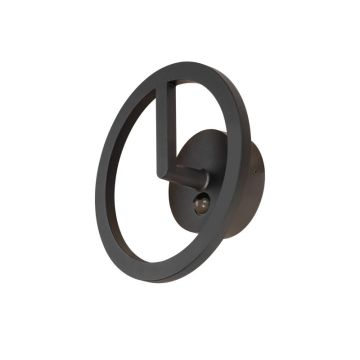 SLV LED Wandlamp | 10W 3000K 950lm 830 | IP54 Sensor Zwart | RING