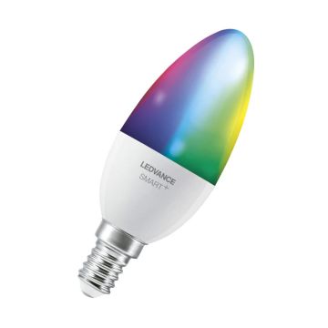 10x Ledvance Smart E14 LED Kaarslamp | 4.9W 2700K/6500K 220V/240V 470Lm | 200° Ø39mm Dimbaar