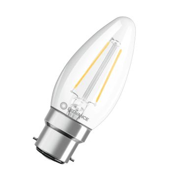 Ledvance B22d LED Kaarslamp | 2.5W 2700K 220V/240V 827 250Lm | 300° Ø35mm