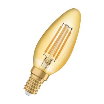 6x Osram E14 LED Kaarslamp | 4W Goud 2400K 220V/240V 824 410Lm | 300° Ø35mm