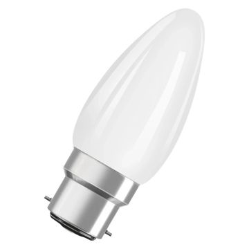 10x Osram B22d LED Kaarslamp | 4.8W 2700K 220V/240V 827 470Lm | 300° Ø35mm Dimbaar