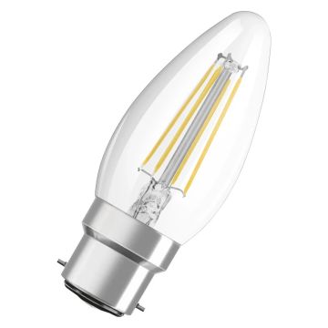 6x Osram B22d LED Kaarslamp | 4W 2700K 220V/240V 827 470Lm | 300° Ø35mm