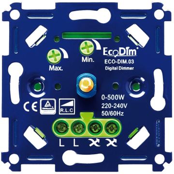 EcoDim Dimmer | led dimmer universeel 0-500w fase aan- en afsnijding