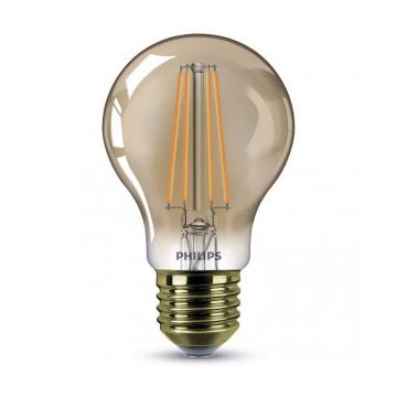 Philips E27 Led Lamp Goud | 8W=50W 2200K | Goud 822 Dimbaar